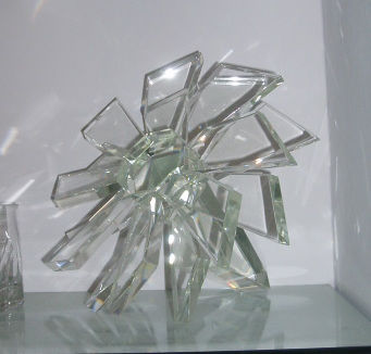 Sculpture titled "Flower of Turbine" by Catherine Moryc, Original Artwork, Glass
