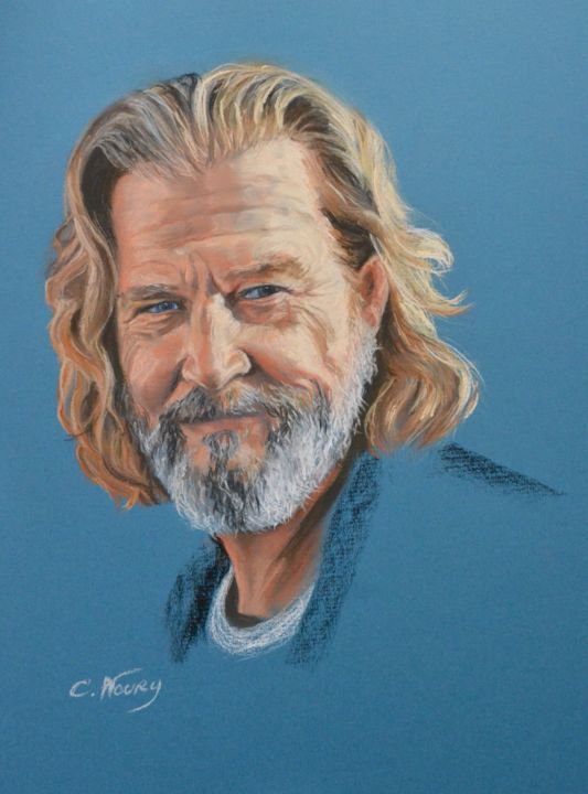 Drawing titled "Jeff" by Andromaque, Original Artwork, Pastel