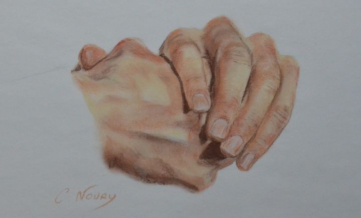 Drawing titled "Tom's hand 19 "King"" by Andromaque, Original Artwork