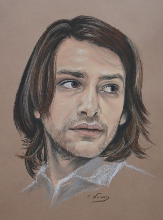 Drawing titled "Luke" by Andromaque, Original Artwork, Pastel