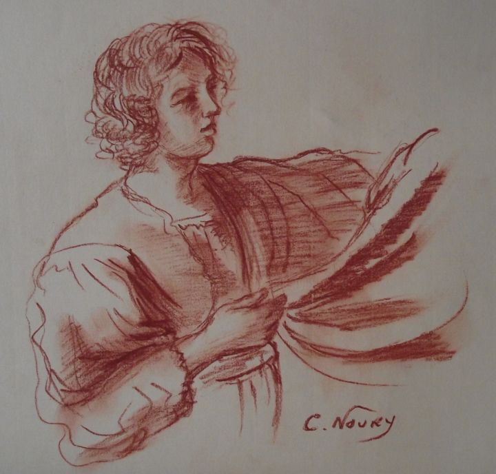 Drawing titled "Etude" by Andromaque, Original Artwork, Other