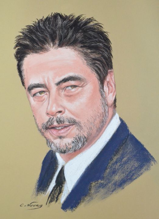 Рисунок под названием "Benicio" - Andromaque, Подлинное произведение искусства, Пастель Установлен на картон