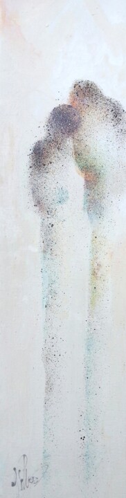 Pittura intitolato "formes-humaines-n-1…" da Catherine Villa, Opera d'arte originale