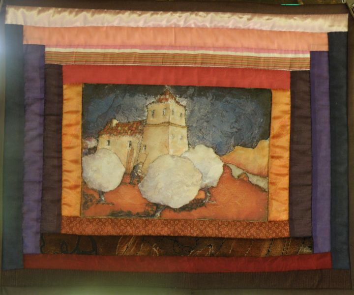 Art textile intitulée "Le Mas" par Catherine Wallaert, Œuvre d'art originale