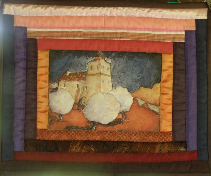 Art textile intitulée "Le Mas" par Catherine Wallaert, Œuvre d'art originale,