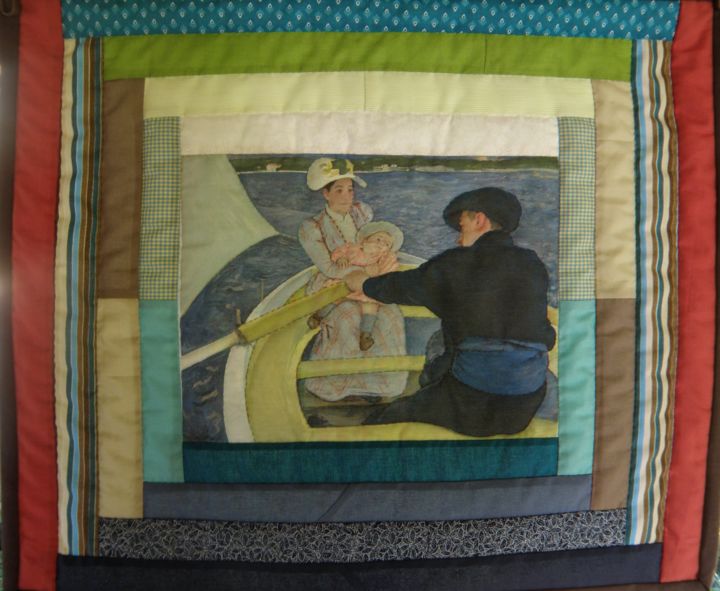 Art textile intitulée "Un après-midi sur l…" par Catherine Wallaert, Œuvre d'art originale,