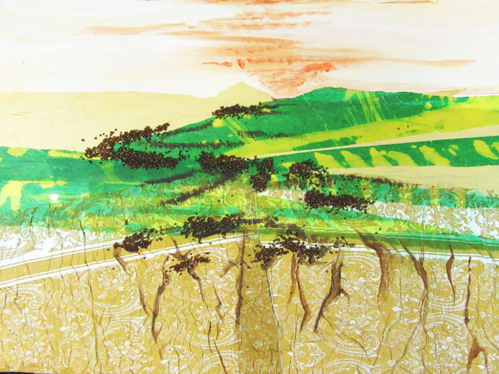 Collages titled "patterned landscape" by Catherine, Original Artwork