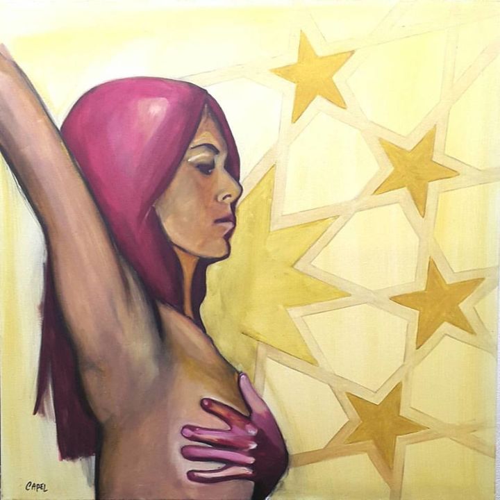 Peinture intitulée "Estrella.jpg" par Catherine Capel, Œuvre d'art originale, Huile