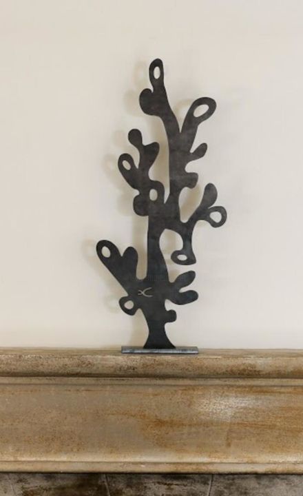 Sculpture intitulée "Corail en Acier" par Catherine Claitte, Œuvre d'art originale
