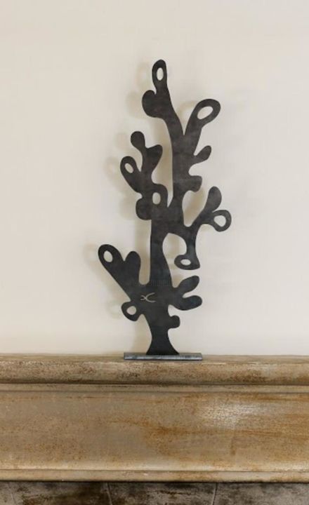 Sculpture intitulée "Corail en Acier" par Catherine Claitte, Œuvre d'art originale,