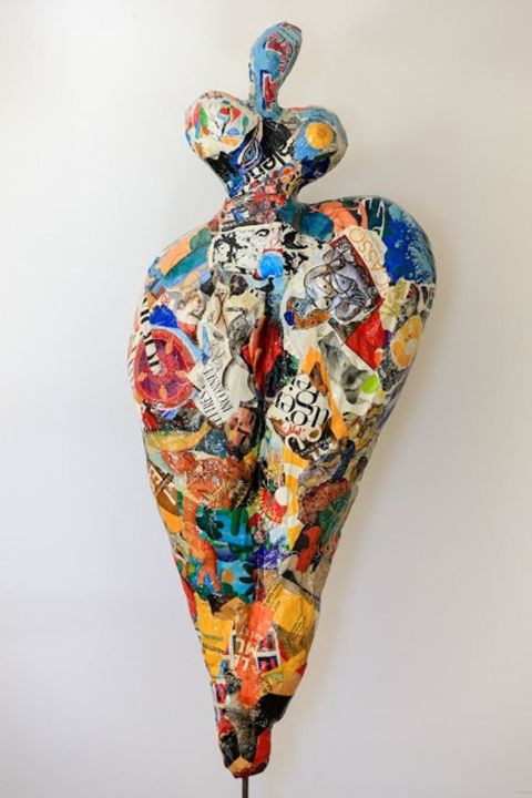 Sculpture intitulée "Désir (face)" par Catherine Claitte, Œuvre d'art originale,