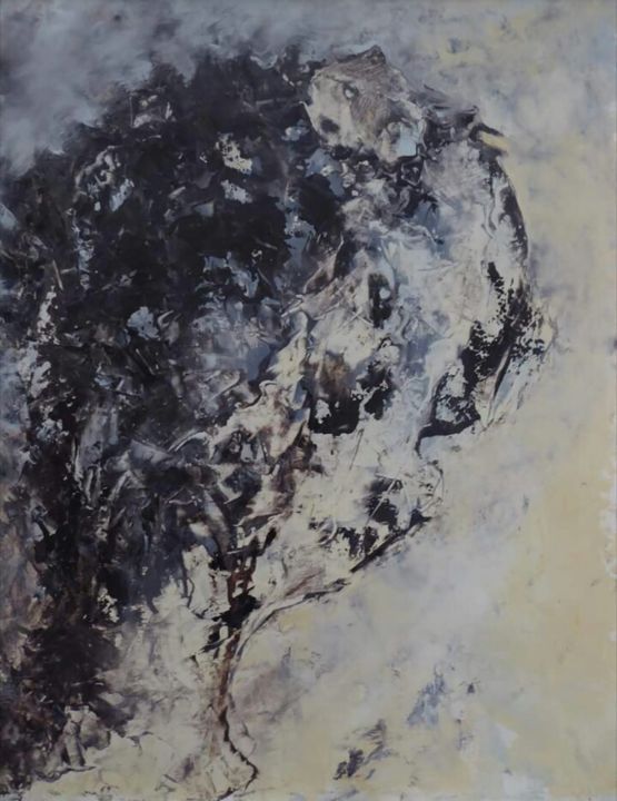 Peinture intitulée "Réflexion" par Katy, Œuvre d'art originale, Huile