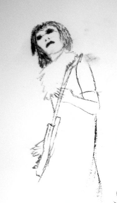 「Sketch of a Guitari…」というタイトルの描画 Catherine Dunnによって, オリジナルのアートワーク