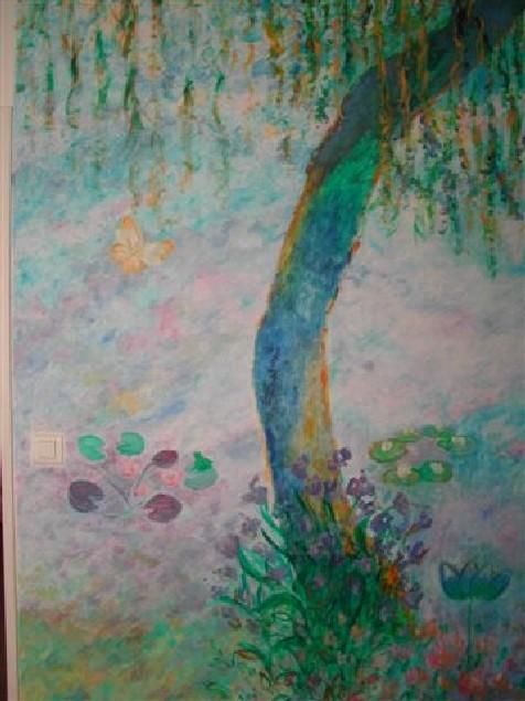 Painting titled "Jeux d eau (détail…" by Catherine Falize, Original Artwork