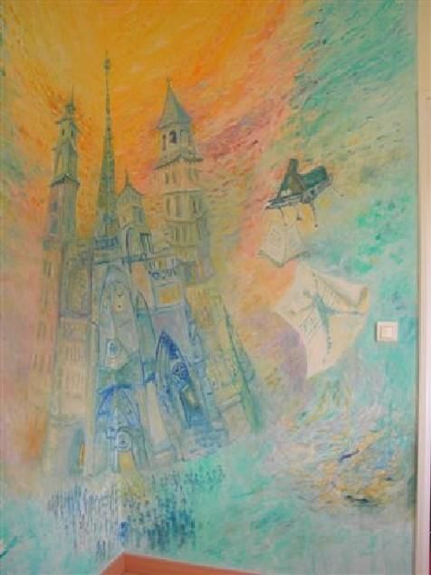Peinture intitulée "La Cathédrale Englo…" par Catherine Falize, Œuvre d'art originale