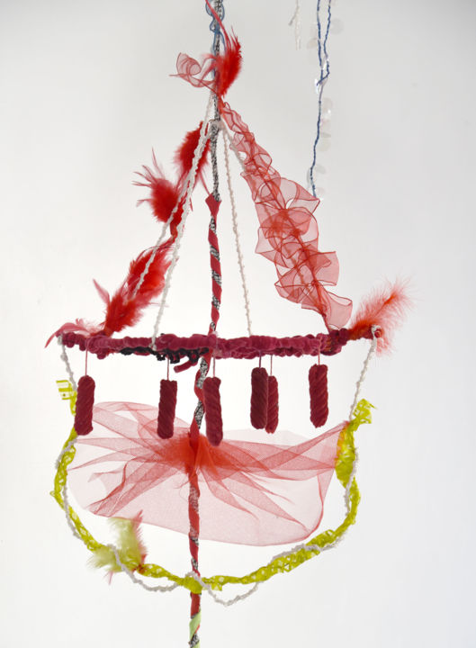 Art textile intitulée "Izod détail 01" par Catherine Guillaud, Œuvre d'art originale, Fil