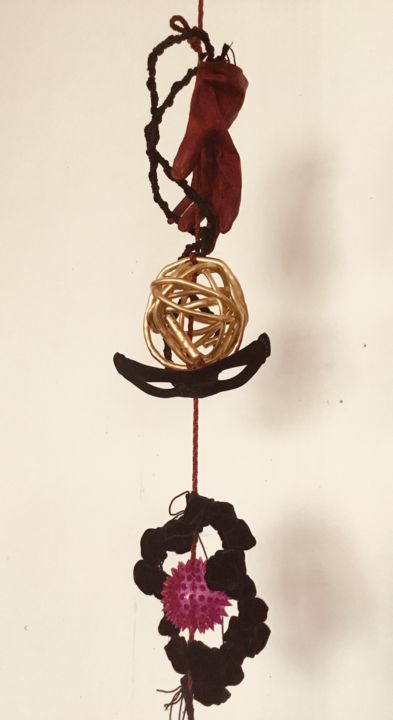 Art textile intitulée "Le fil du temps dét…" par Catherine Guillaud, Œuvre d'art originale, Fil