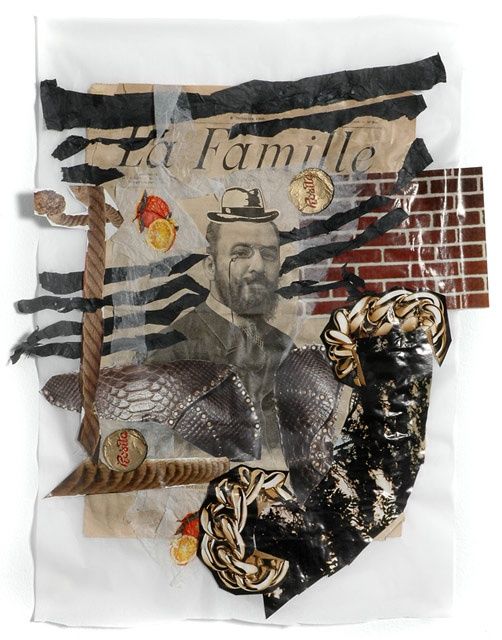 Collages titled "le fils" by Catherine Guillaud, Original Artwork
