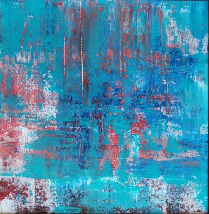 Pittura intitolato "Turquoise" da Catherine Maury, Opera d'arte originale, Acrilico