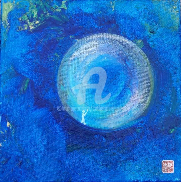 Peinture intitulée "Infiniment petit..." par Catherine Mondoux (4INE), Œuvre d'art originale, Acrylique