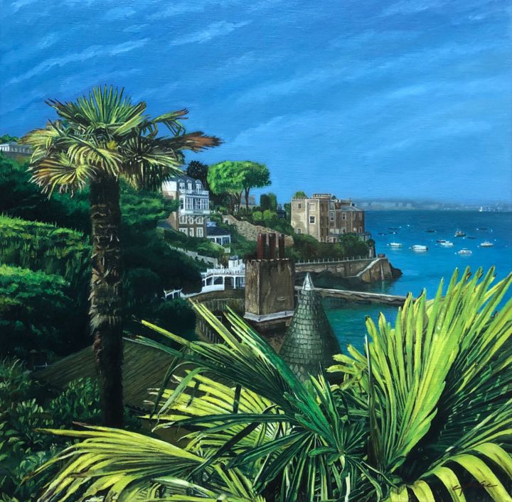 Painting titled "Dinard paradise" by Catherine Porée, Original Artwork, Oil