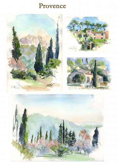 Schilderij getiteld "Provence_GAL.jpg" door Catherine Rossi, Origineel Kunstwerk