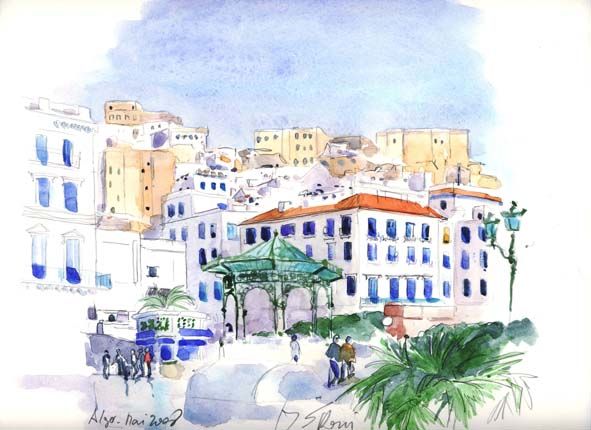 Painting titled "Place des Martyrs" by Catherine Rossi, Original Artwork