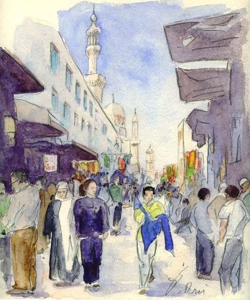 Painting titled "Rue Carnet 2002" by Catherine Rossi, Original Artwork
