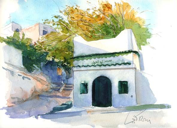 Painting titled "Sidi el Eubad" by Catherine Rossi, Original Artwork