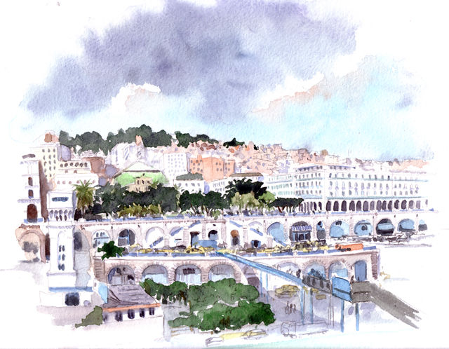 Painting titled "Square de Port-Saïd…" by Catherine Rossi, Original Artwork