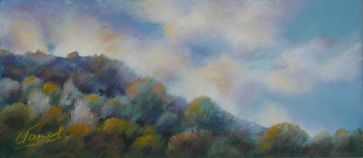 Dessin intitulée "crépuscule VIII" par Catherine Vanel, Œuvre d'art originale, Pastel