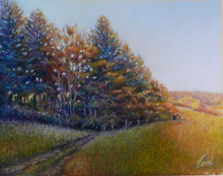 Peinture intitulée "Quelques minutes de…" par Catherine Vanel, Œuvre d'art originale, Pastel