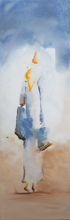 Peinture intitulée ""Ces valises .... p…" par Villa Catherine, Œuvre d'art originale