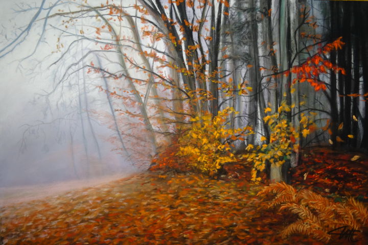 Malarstwo zatytułowany „AVANT l'HIVER” autorstwa Catherine Wernette, Oryginalna praca, Pastel