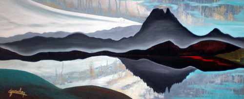 Painting titled "PIC DU MIDI d'OSSAU" by Catherine Wernette, Original Artwork
