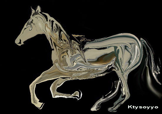 Painting titled "GALOP" by Catherine Wernette, Original Artwork