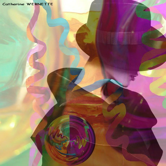Digitale Kunst mit dem Titel "LA FETE !" von Catherine Wernette, Original-Kunstwerk, Digitale Malerei