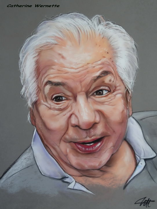 "Michel GALABRU" başlıklı Resim Catherine Wernette tarafından, Orijinal sanat, Pastel