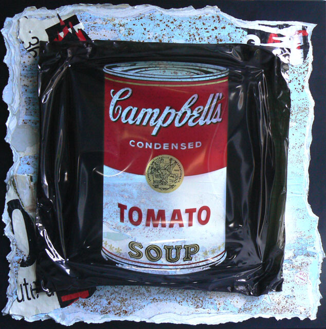 Collages titled "Campbell's soup" by Cathie Berthon, Original Artwork, Photo Montage