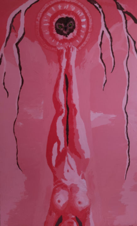 Pintura titulada "Vulva" por Lulu Cinn, Obra de arte original, Acrílico