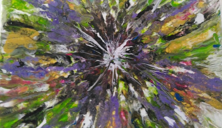 Painting titled "Explosion" by Cathy Dapvril (CDL), Original Artwork, Acrylic