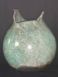 Artcraft titled "Vase boule Raku cui…" by Cathy Dendal, Original Artwork