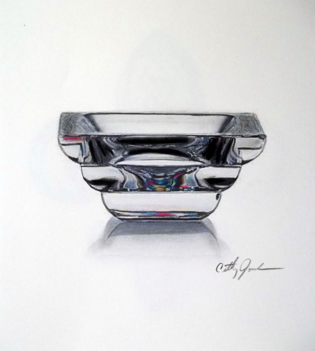 绘画 标题为“Crystal Bowl” 由Cathy Jourdan, 原创艺术品