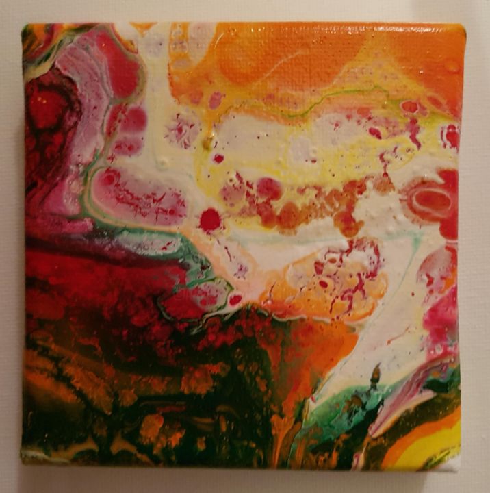 Painting titled "6 : 10 x 10" by Catherine Laviale, Original Artwork, Acrylic