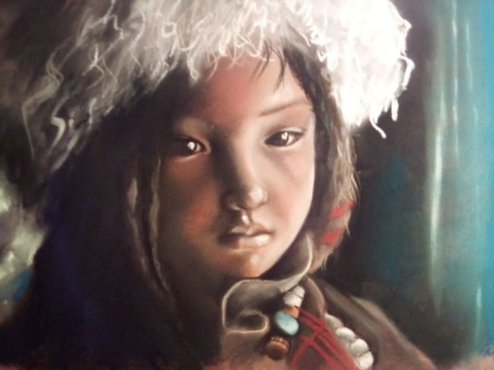 Drawing titled "JOLIE MONGOLIE" by Cathy, Original Artwork