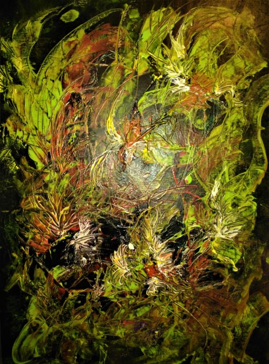 Peinture intitulée "Dragons" par Cathya, Œuvre d'art originale, Acrylique Monté sur Châssis en bois