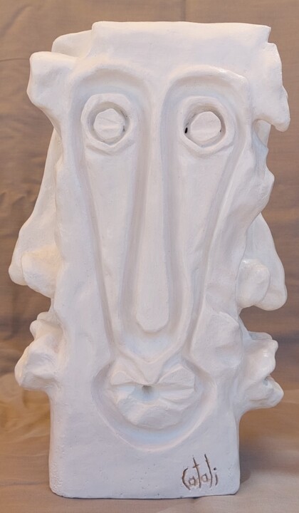 Sculpture titled "Tassilo" by Catali, Original Artwork, Clay