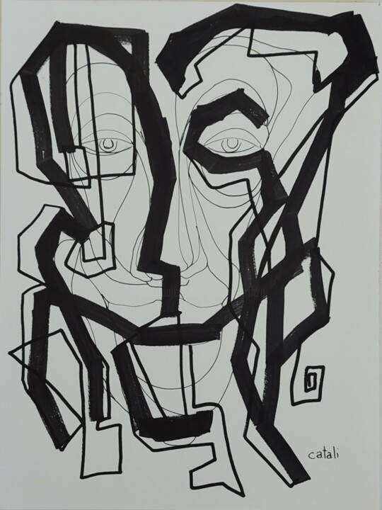 Drawing titled "Dume" by Catali, Original Artwork, Ink