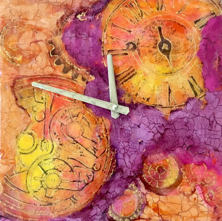 Peinture intitulée "Art d’Heure?" par Cathy Belleville, Œuvre d'art originale,