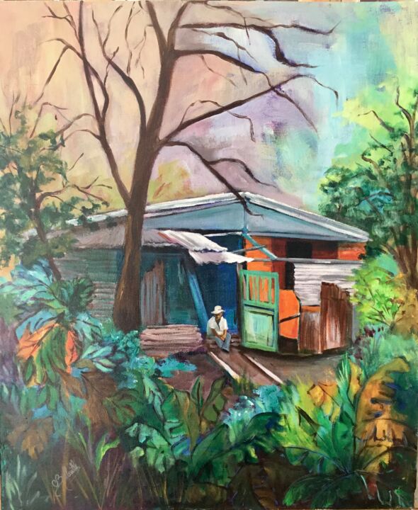 Peinture intitulée "SOLITUDE" par Cathy Belleville, Œuvre d'art originale, Acrylique